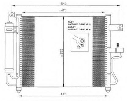 Радиатор кондиционера NRF 35428