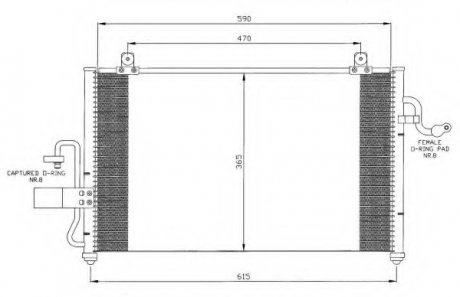 Радиатор кондиционера NRF 35425