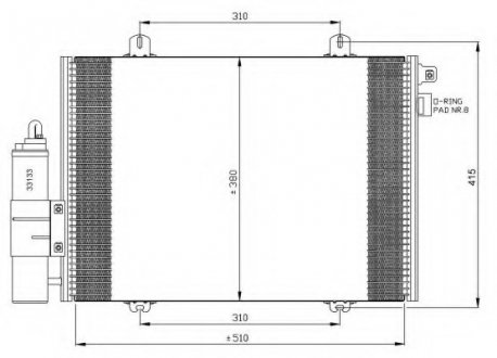 Радиатор кондиционера NRF 35379