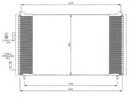 Радиатор кондиционера NRF 35378