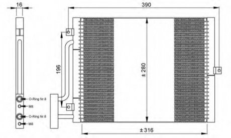 Радиатор кондиционера NRF 35307