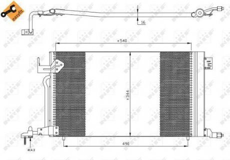 Радіатор кондиционера NRF 35304