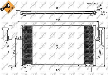 Радиатор кондиционера NRF 35234