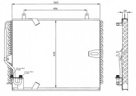 Радиатор кондиционера NRF 35132