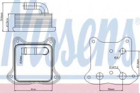 Масляный радиатор Nissens A/S 90680 (фото 1)