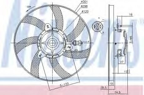 Вентилятор радиатора NS_K Nissens A/S 85800