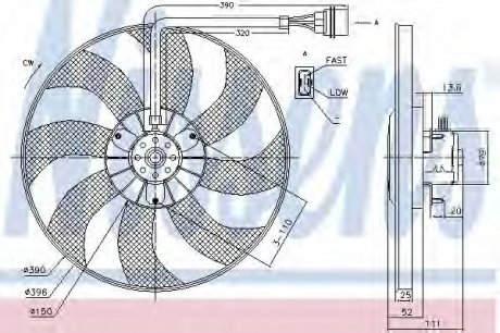 Вентилятор радиатора NS_K Nissens A/S 85796