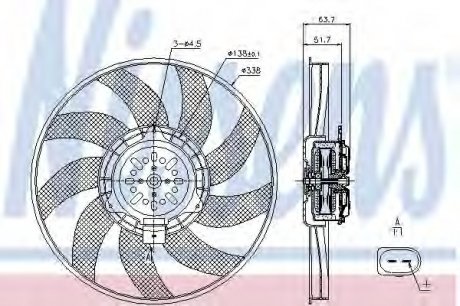 Вентилятор радиатора NS_K Nissens A/S 85727 (фото 1)