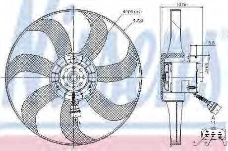 Вентилятор радиатора NS_K Nissens A/S 85725 (фото 1)