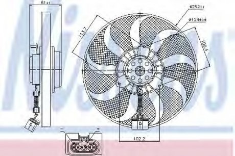 Вентилятор радиатора NS_K Nissens A/S 85715 (фото 1)