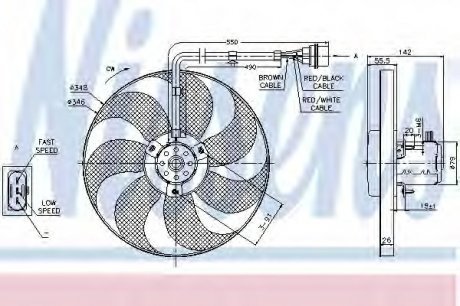 Вентилятор охлаждения двигателя NS_K Nissens A/S 85683 (фото 1)