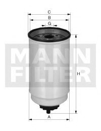 Фильтр топливный WK 10017X MANN-FILTER WK 10 017 X (фото 1)