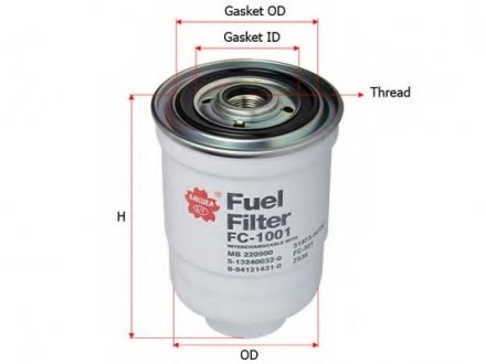 Фильтр топливный FC-1001 Sakura Filter FC1001 (фото 1)