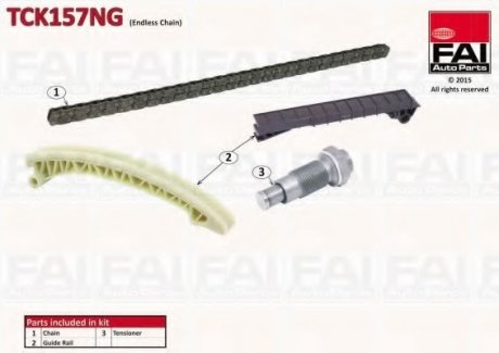 Комплект цепи ГРМ FAI TCK157NG