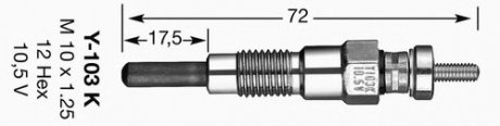 Свічка розжарювання NGK NGK Spark Plug 6325