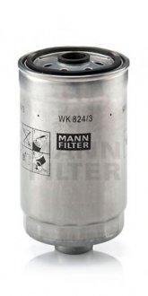 Фильтр топливный MANN-FILTER WK 824/3 (фото 1)