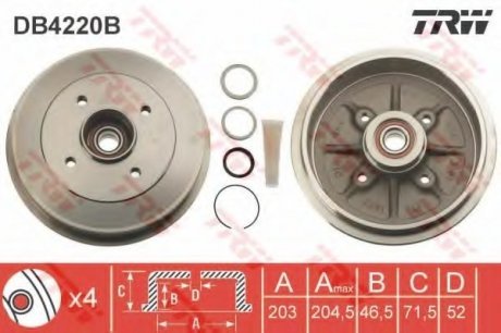 ГАЛЬМІВНИЙ БАРАБАН TRW DB4220B