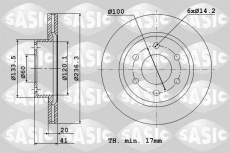 Тормозной диск SASIC 9004380J