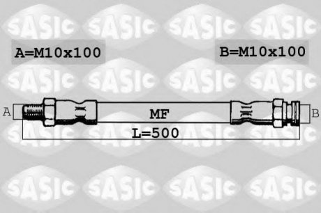 Тормозной шланг SASIC 6600017 (фото 1)