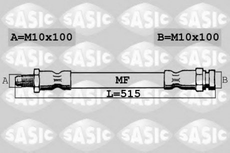 Тормозной шланг SASIC 6600055 (фото 1)