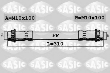 Тормозной шланг SASIC 6604033 (фото 1)