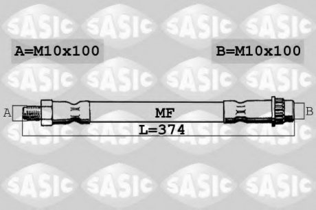 Тормозной шланг SASIC SBH4089