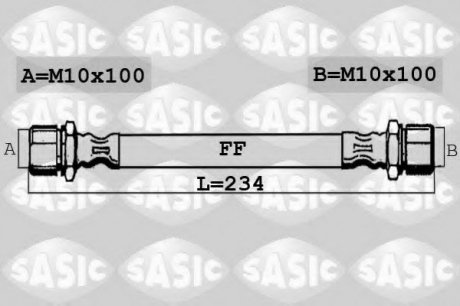 Тормозной шланг SASIC SBH6366