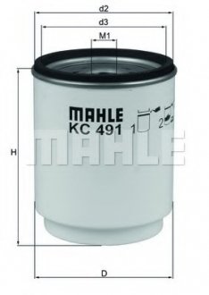 Фильтр топливный MAHLE KC 491D (фото 1)