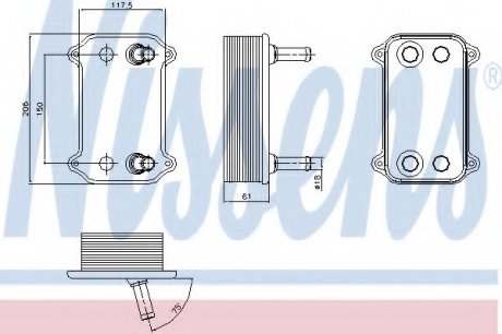 Масляный радиатор NS_K Nissens A/S 90735