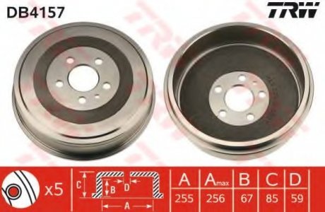 Тормозной барабан TRW DB4157