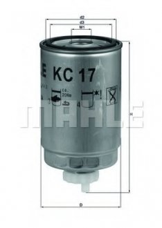 Фильтр топливный MAHLE KC 17D (фото 1)