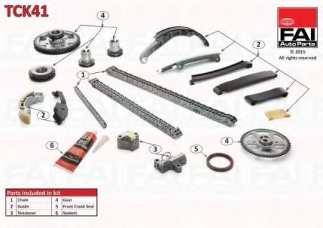 Комплект цепи ГРМ FAI TCK41