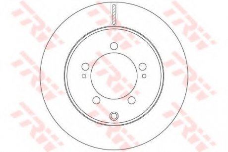 Диск гальмівний (1 шт.) MITSUBISHI Lancer ЕVO "R >>"06 TRW DF6274