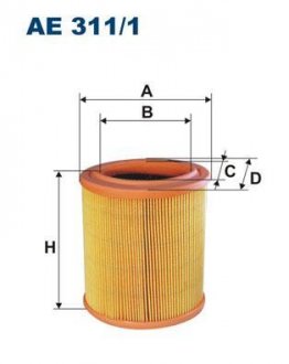 Фильтр воздушный Filtron(WA6524) WIX - Filtron WIX FILTERS AE 311/1