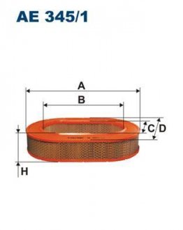 Фильтр воздушный Filtron(WA6027) WIX - Filtron WIX FILTERS AE 345/1