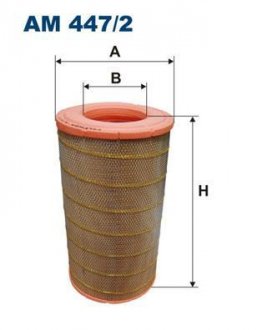 Фильтр воздушный Filtron(93123E) WIX - Filtron WIX FILTERS AM 447/2