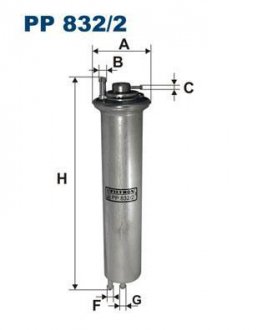 Фильтр топливный Filtron(WF8258) WIX - Filtron WIX FILTERS PP 832/2