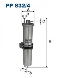 Фильтр топливный Filtron(WF8338) WIX - Filtron WIX FILTERS PP 832/4