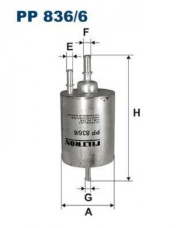 Фильтр топливный Filtron(WF8325) WIX - Filtron WIX FILTERS PP 836/6