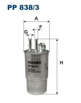 Фильтр топливный Filtron(WF8252) WIX - Filtron WIX FILTERS PP 838/3