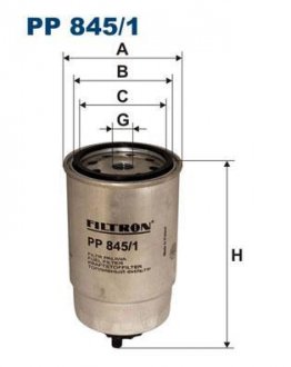 Фильтр топливный (WF8181) - WIX FILTERS PP 845/1 (фото 1)