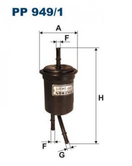 Фильтр топливный Filtron(WF8332) WIX - Filtron WIX FILTERS PP 949/1