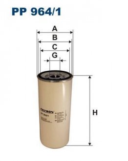 Фильтр топливный Filtron(95037E) WIX - Filtron WIX FILTERS PP 964/1