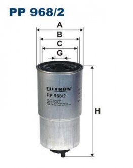 Фильтр топливный Filtron(WF8327) WIX - Filtron WIX FILTERS PP 968/2