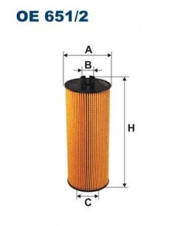 Масляний фільтр FILTRON OE651/2 WIX FILTERS OE 651/2