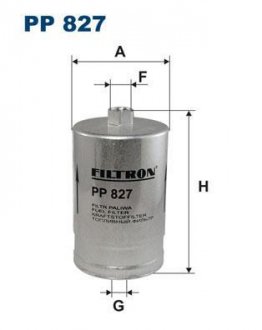 Фильтр топливный Filtron(WF8029) WIX - Filtron WIX FILTERS PP 827