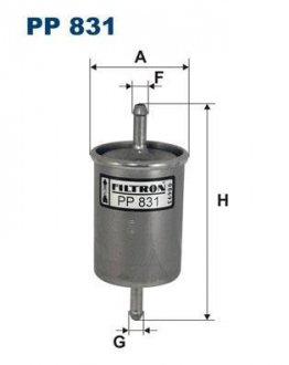 Фильтр топливный Filtron(WF8033) WIX - Filtron WIX FILTERS PP 831