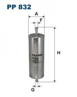 Фильтр топливный (WF8035) - WIX FILTERS PP 832 (фото 1)