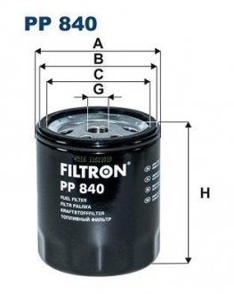 Фильтр топливный Filtron(WF8047) WIX - Filtron WIX FILTERS PP 840