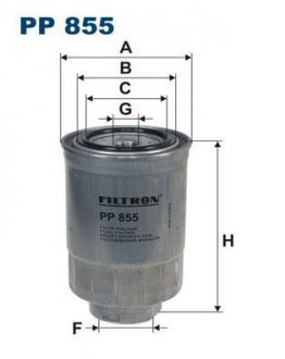 Фильтр топливный Filtron(WF8061) WIX - Filtron WIX FILTERS PP 855